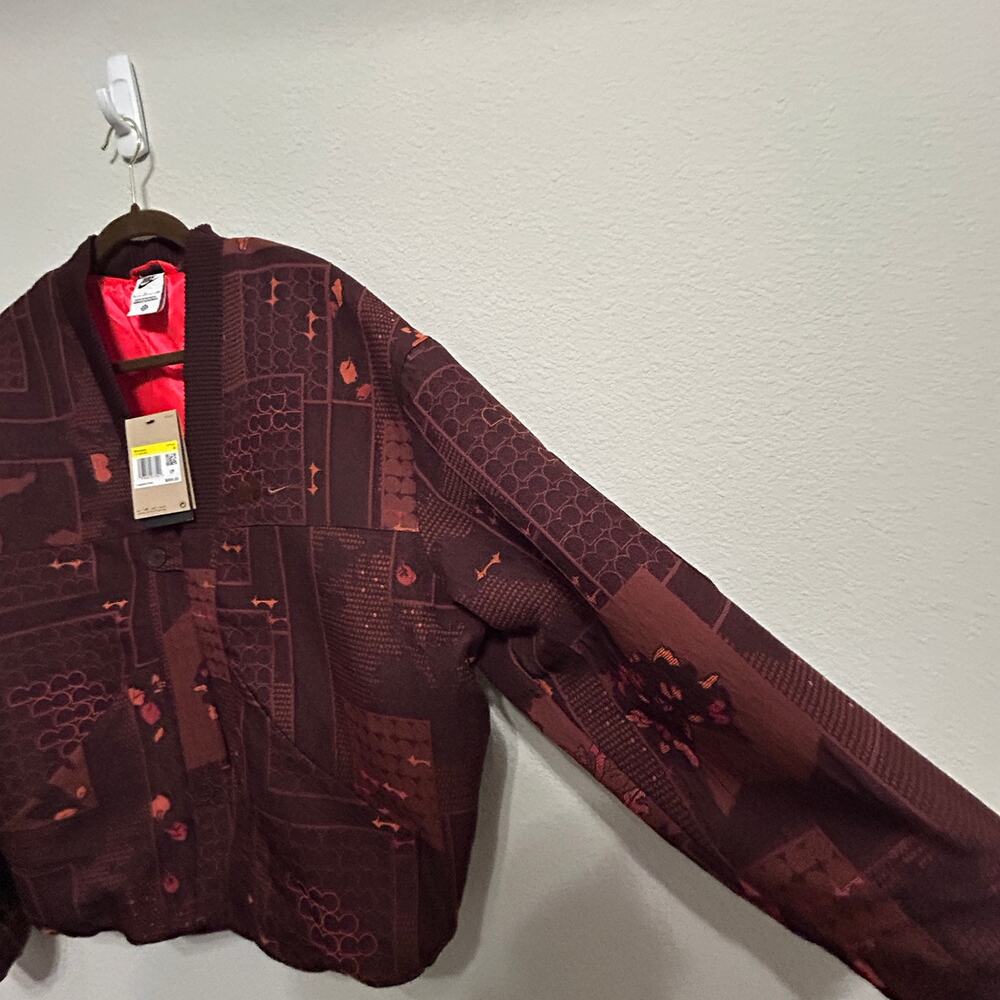 NEW Nike x Naomi Osaka Jacquard Kimono Jacket Burgundy Crush Streetwear Luxe Sm - Picture 8 of 16